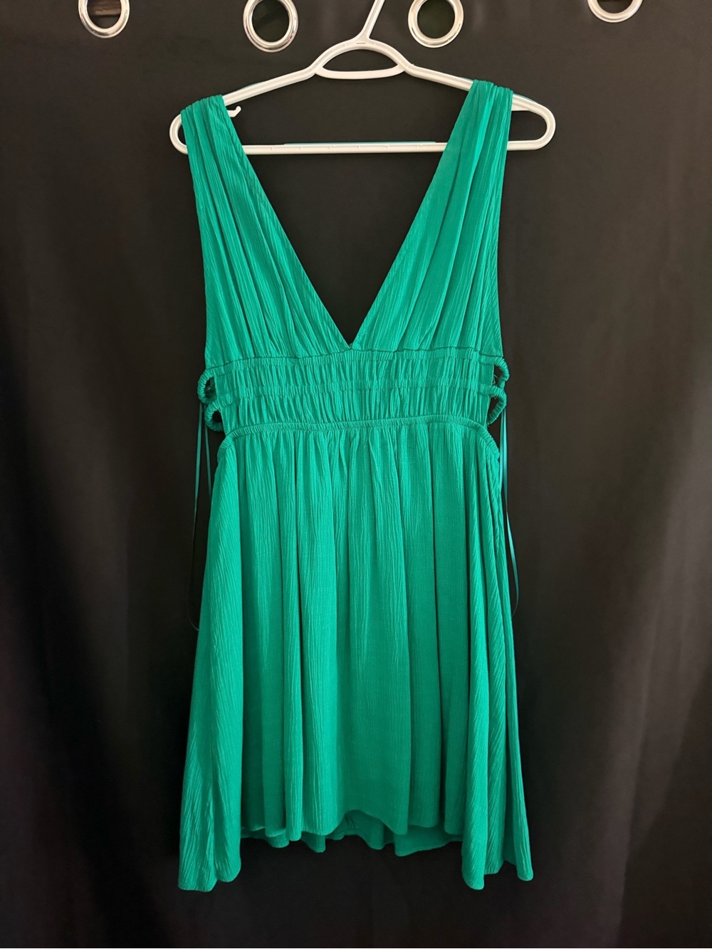 Papermoon Emerald Green Cutout Mini Dress/Tunic Top M NWOT